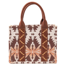 Load image into Gallery viewer, Wrangler Southwestern Print Small Canvas Tote/Crossbody - Light Coffee
