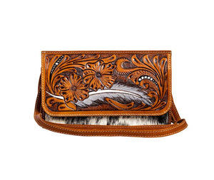 Feather Point Hand-tooled Bag