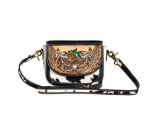 Load image into Gallery viewer, Bloomin&#39; Steer Small Hand-tooled Bag
