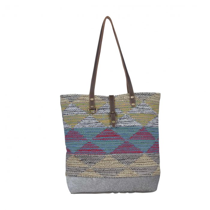 MULTICOLORED WAVES TOTE BAG